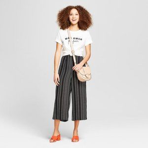 Wide Leg Stripe Pull-on Pants
